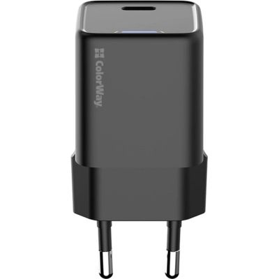 Зарядний пристрій ColorWay GaN Mini 25W PD Port PPS USB-C black (CW-CHS052PD-BK)