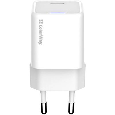 Зарядний пристрій ColorWay GaN Mini 35W PD Port PPS USB-C white (CW-CHS056PD-WT)