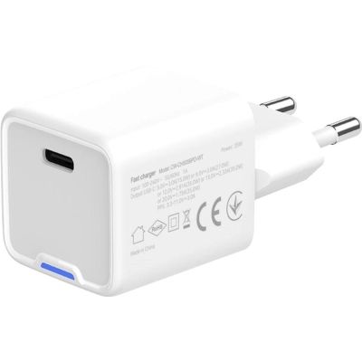 Зарядний пристрій ColorWay GaN Mini 35W PD Port PPS USB-C white (CW-CHS056PD-WT)