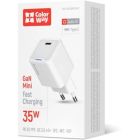 Зарядний пристрій ColorWay GaN Mini 35W PD Port PPS USB-C white (CW-CHS056PD-WT)