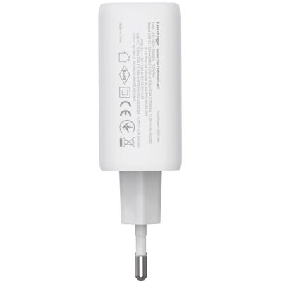 Зарядное устройство ColorWay GaN Mini 50W PD Port PPS USB (Type-C PD 30W + Type-C PD 20W) white (CW-CHS050PD-WT)