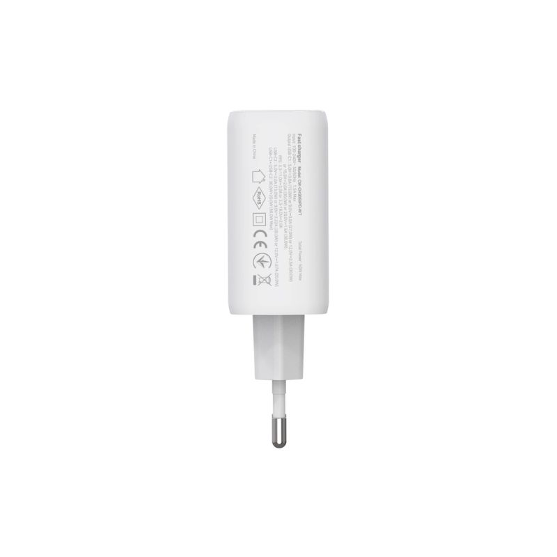 Зарядное устройство ColorWay GaN Mini 50W PD Port PPS USB (Type-C PD 30W + Type-C PD 20W) white (CW-CHS050PD-WT)