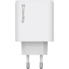 Зарядний пристрій ColorWay GaN Mini 50W PD Port PPS USB (Type-C PD 30W + Type-C PD 20W) white (CW-CHS050PD-WT)