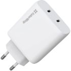 Зарядний пристрій ColorWay GaN Mini 50W PD Port PPS USB (Type-C PD 30W + Type-C PD 20W) white (CW-CHS050PD-WT)