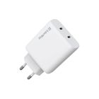 Зарядное устройство ColorWay GaN Mini 50W PD Port PPS USB (Type-C PD 30W + Type-C PD 20W) white (CW-CHS050PD-WT)