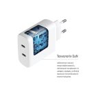 Зарядное устройство ColorWay GaN Mini 50W PD Port PPS USB (Type-C PD 30W + Type-C PD 20W) white (CW-CHS050PD-WT)