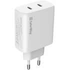 Зарядний пристрій ColorWay GaN Mini 50W PD Port PPS USB (Type-C PD 30W + Type-C PD 20W) white (CW-CHS050PD-WT)