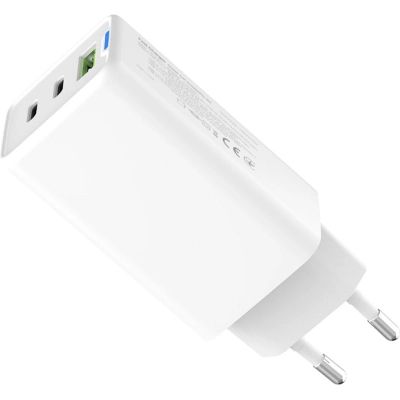 Зарядний пристрій ColorWay GaN Mini 65W PD Port PPS USB (USB-2C1A) white (CW-CHS058PD-WT)