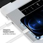 Дата кабель USB-C to USB-C 2.0m (braided cotton) (PD Fast Charging 60W) 3.0А grey ColorWay (CW-CBPDCC068-GR)