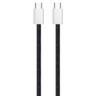 Дата кабель USB-C to USB-C 2.0m (braided cotton) (PD Fast Charging 60W) 3.0А black ColorWay (CW-CBPDCC068-BK)