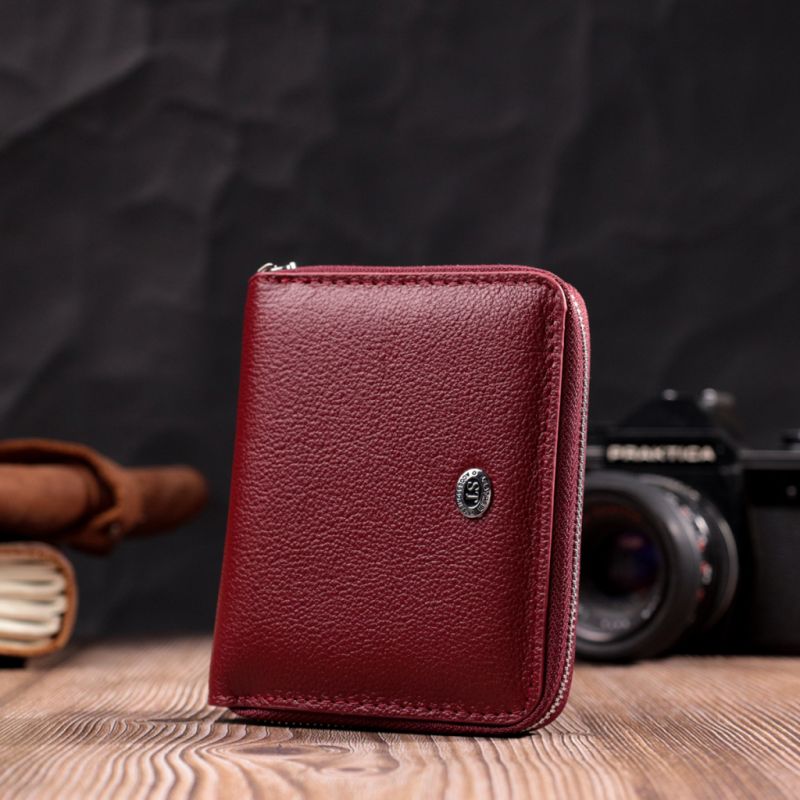 Гаманець ST Leather Шкіряний Бордовий (19485)