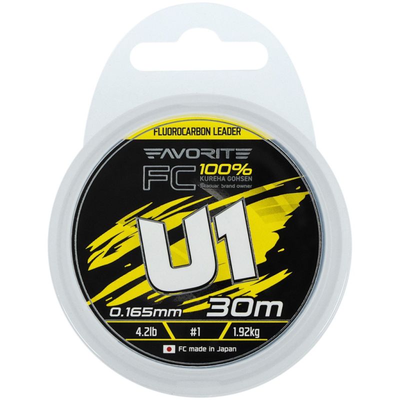 Флюорокарбон Favorite U1 FC 30m 1.0/0.165mm 4.2lb/1.92kg (1693.12.08)