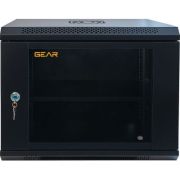 Шафа настінна GEAR 9U 19" 600x450x500 мм, + полка 19", black (GWMSN-9U-600-450)