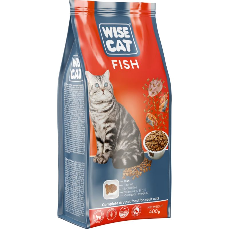 Сухий корм для кішок Wise Cat Fish 400 г (4820111141739)