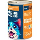 Консерви для собак М\'ясна Миска шматочки в соусі з куркою 1240 г (4820255192215)
