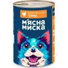 Консерви для собак М\'ясна Миска шматочки в соусі з куркою 1240 г (4820255192215)