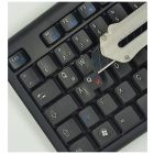 Наклейка на клавіатуру BestKey непрозора чорна, 76, помаранчевий (BKU13ORA/014)