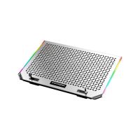 Подставка для ноутбука IceCoorel 10-15.6", 6*80mm 1800 RPM, 2*USB, 366x256x23mm, RGB (A17)