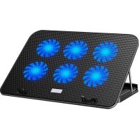 Підставка до ноутбука IceCoorel 10-15.6", 6*60mm 2500 RPM, 2*USB, 353x255x32mm, Black (A9)