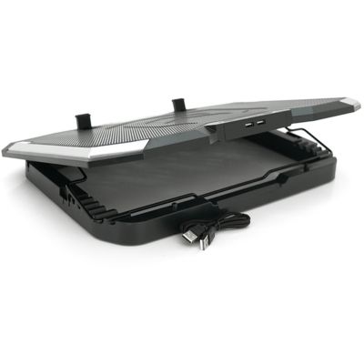 Підставка до ноутбука IceCoorel 10-17", 8*70mm, 2*USB, + LCD, 410x297x40mm, RGB (K10)