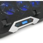 Підставка до ноутбука IceCoorel 10-17", 8*70mm, 2*USB, + LCD, 410x297x40mm, RGB (K10)