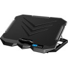 Підставка до ноутбука IceCoorel 10-17", 2*125mm + 2*70mm 2600 RPM, 385x280x28mm, Black (K22)