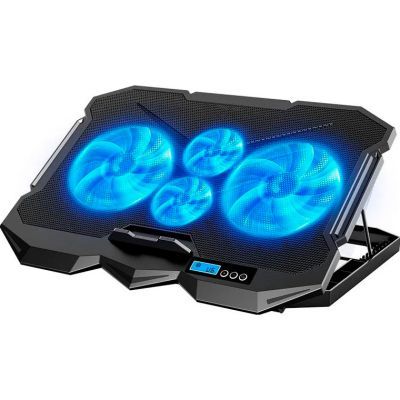 Подставка для ноутбука IceCoorel 10-17", 2*125mm + 2*70mm 2600 RPM, 385x280x28mm, Black (K22)