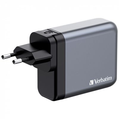 Зарядное устройство Verbatim GaN 140 W 4 ports (2xUSB-C-140 W,USB-C 20 W /USB-A -3.0) (32203)