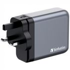 Зарядное устройство Verbatim GaN 140 W 4 ports (2xUSB-C-140 W,USB-C 20 W /USB-A -3.0) (32203)