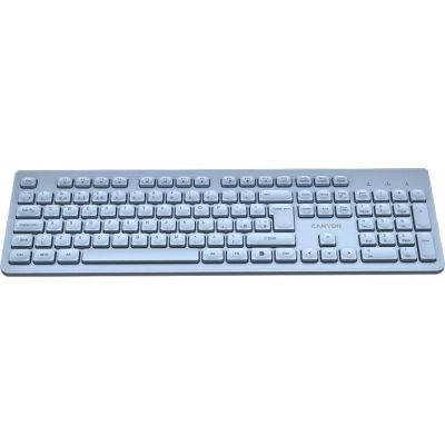 Клавіатура Canyon HKB-W01 Silent Wireless UA Blue (CNS-HKBW01BL)