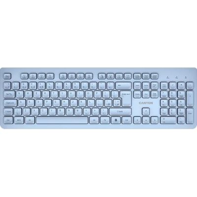 Клавіатура Canyon HKB-W01 Silent Wireless UA Blue (CNS-HKBW01BL)