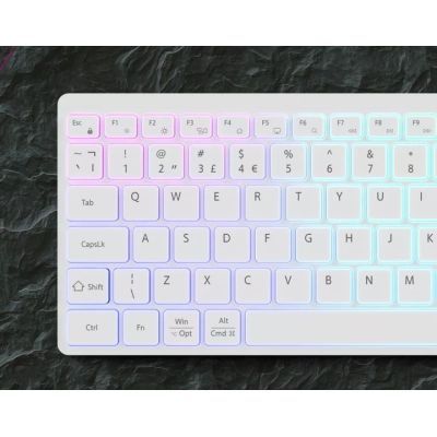 Клавіатура Canyon HKB-W11 Slim Dual Mode Wireless/Bluetooth RGB UA White (CNS-HBTK11W)