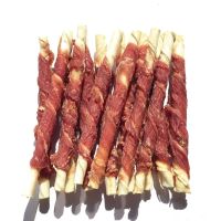 Лакомство для собак Lucky Star Утиное вяленое мясо на кальцинированной палочке 12.5 см 500 г (4820144201011)