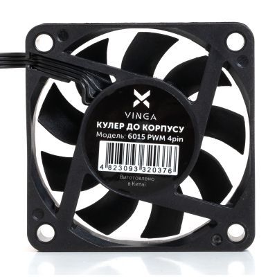 Кулер для корпуса Vinga (6015 PWM 4pin ОЕМ)