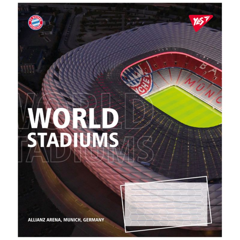 Зошит Yes World stadium А5 60 аркушів клітинка (767148) (10 шт)