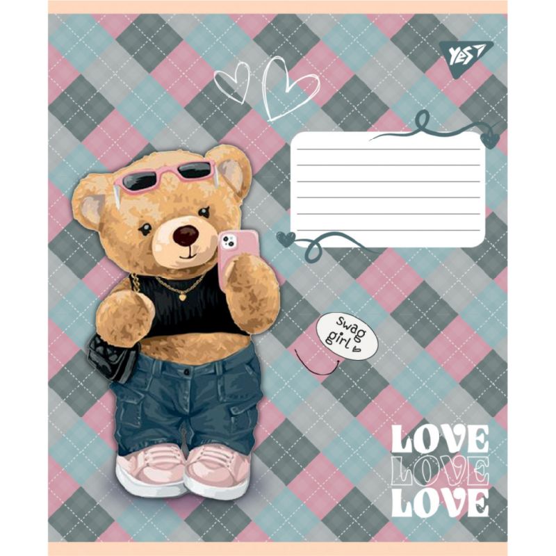 Зошит Yes Yes You are cute А5 12 аркушів лінія (767892) (25 шт)
