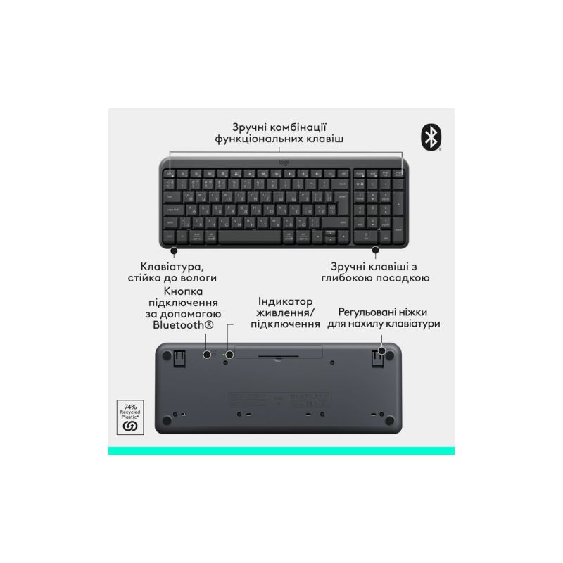 Комплект Logitech MK250 Bluetooth UA Graphite (920-013823)