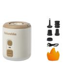 Насос для надувной мебели Naturehike CNK2300DQ022 + нічник + вентилятор, бежевий (6976507665971)