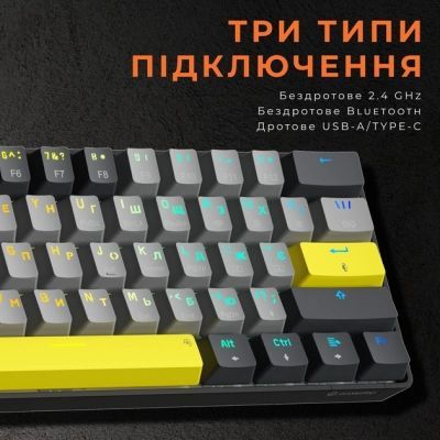 Клавиатура GamePro (MK130G Pro) Outemu Red Switch Hot-Swap 60 RGB USB/Wireless/Bluetooth Black (MK130G Pro)