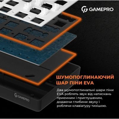Клавиатура GamePro (MK130G Pro) Outemu Red Switch Hot-Swap 60 RGB USB/Wireless/Bluetooth Black (MK130G Pro)