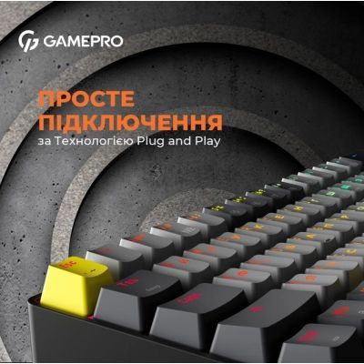 Клавиатура GamePro (MK130G Pro) Outemu Red Switch Hot-Swap 60 RGB USB/Wireless/Bluetooth Black (MK130G Pro)
