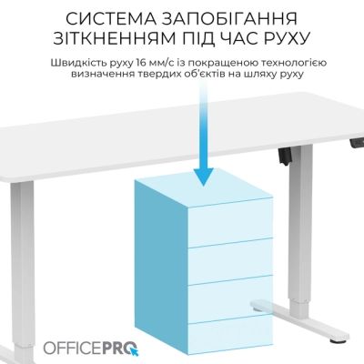 Комп\'ютерний стіл OfficePro (ODE1670W) White (ODE1670W)