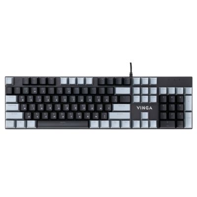 Клавиатура Vinga KBGM-090 LED Blue Switch USB Grey/Black (KBGM-090BL Grey/Black)