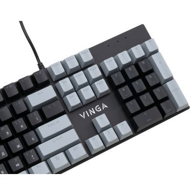 Клавиатура Vinga KBGM-090 LED Blue Switch USB Grey/Black (KBGM-090BL Grey/Black)