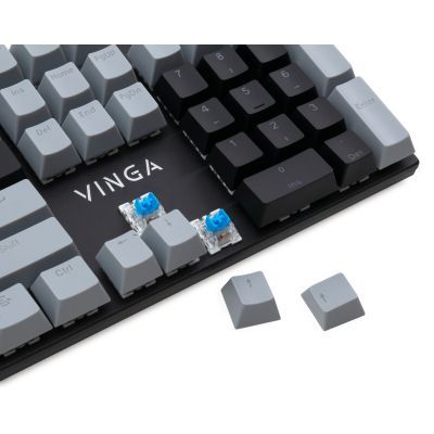 Клавиатура Vinga KBGM-090 LED Blue Switch USB Grey/Black (KBGM-090BL Grey/Black)