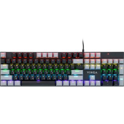 Клавиатура Vinga KBGM-090 LED Blue Switch USB Grey/Black (KBGM-090BL Grey/Black)