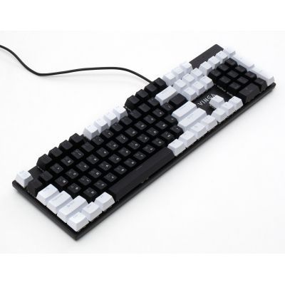 Клавиатура Vinga KBGM-095 LED Brown Switch USB White/Black (KBGM-095BR White/Black)