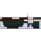 Клавіатура Vinga KBGM-095 LED Brown Switch USB White/Black (KBGM-095BR White/Black)