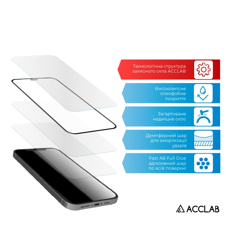 Стекло защитное ACCLAB Full Glue ZTE Blade V2020 Black (1283126508912)