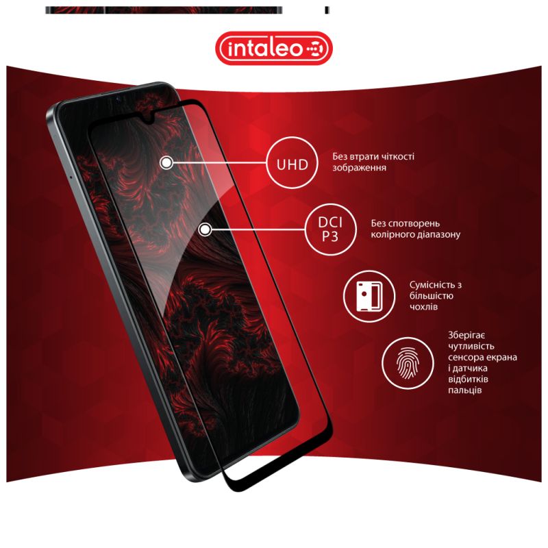 Стекло защитное Intaleo Full Glue Realme Note 60X Black (1283126609053)